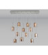 Baldwin Linear Pendant 2m 12 x G9 Polished Chrome/Copper/Clear Type H Shade-3