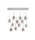 Baldwin Linear Pendant 2m 12 x G9 Polished Chrome/Copper/Clear Type H Shade-4