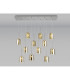Baldwin Linear Pendant 2m 12 x G9 Polished Chrome/Gold/Clear Type H Shade-3