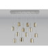 Baldwin Linear Pendant 2m 12 x G9 Polished Chrome/Gold/Clear Type H Shade-11