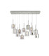 Baldwin Linear Pendant 2m 12 x G9 Polished Chrome/Chrome/Clear/Smoked Type H Shade-1