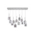 Baldwin Linear Pendant 2m 12 x G9 Polished Chrome/Chrome/Clear/Smoked Type H Shade-4