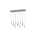 Baldwin Linear Pendant 2m 12 x G9 Polished Chrome/Chrome/Clear/Smoked Type H Shade-5