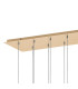 Baldwin Linear Pendant 2m Curved Cone Glass (U) 12 Light G9 French Gold/Iridescent/Opal/Matt Gold-5