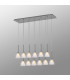 Baldwin Linear Pendant 2m Curved Cone Glass (U) 12 Light G9 Polished Chrome/Iridescent/Opal-3