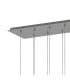 Baldwin Linear Pendant 2m Curved Cone Glass (U) 12 Light G9 Polished Chrome/Iridescent/Opal-5
