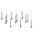 Baldwin Linear Pendant 2m Curved Cone Glass (U) 12 Light G9 Polished Chrome/Iridescent/Opal-9