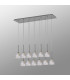 Baldwin Linear Pendant 2m Curved Cone Glass (U) 12 Light G9 Polished Chrome/Iridescent/Opal-14