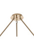 Baldwin Round Fixed Pendant Curved Cone Glass (U) 12 Light G9 French Gold/Iridescent/Opal-5