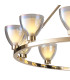 Baldwin Round Fixed Pendant Curved Cone Glass (U) 12 Light G9 French Gold/Iridescent/Opal-6
