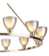 Baldwin Round Fixed Pendant Curved Cone Glass (U) 12 Light G9 French Gold/Iridescent/Opal-7