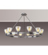 Baldwin Round Fixed Pendant Curved Cone Glass (U) 12 Light G9 Polished Chrome/Iridescent/Opal-3
