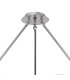 Baldwin Round Fixed Pendant Curved Cone Glass (U) 12 Light G9 Polished Chrome/Iridescent/Opal-5
