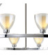 Baldwin Round Fixed Pendant Curved Cone Glass (U) 12 Light G9 Polished Chrome/Iridescent/Opal-6