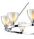 Baldwin Round Fixed Pendant Curved Cone Glass (U) 12 Light G9 Polished Chrome/Iridescent/Opal-7
