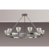 Baldwin Round Fixed Pendant Curved Cone Glass (U) 12 Light G9 Polished Chrome/Iridescent/Opal-12