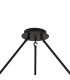 Baldwin Round Fixed Pendant Curved Cone Glass (U) 12 Light G9 Satin Black/Iridescent/Opal-5