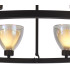 Baldwin Round Fixed Pendant Curved Cone Glass (U) 12 Light G9 Satin Black/Iridescent/Opal-7