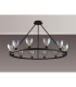 Baldwin Round Fixed Pendant Curved Cone Glass (U) 12 Light G9 Satin Black/Iridescent/Opal-11