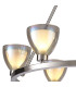 Baldwin Round Fixed Pendant Curved Cone Glass (U) 6 Light G9 Polished Chrome/Iridescent/Opal-7