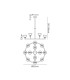 Baldwin 92cm Round Telescopic Pendant Curved Cone Glass (U) 8 + 4 Light G9 French Gold/Iridescent/Opal-2