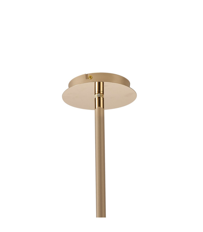 Baldwin 92cm Round Telescopic Pendant Curved Cone Glass (U) 8 + 4 Light G9 French Gold/Iridescent/Opal-5