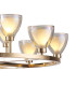 Baldwin 92cm Round Telescopic Pendant Curved Cone Glass (U) 8 + 4 Light G9 French Gold/Iridescent/Opal-7