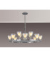 Baldwin 92cm Round Telescopic Pendant Curved Cone Glass (U) 8 + 4 Light G9 Polished Chrome/Iridescent/Opal-3