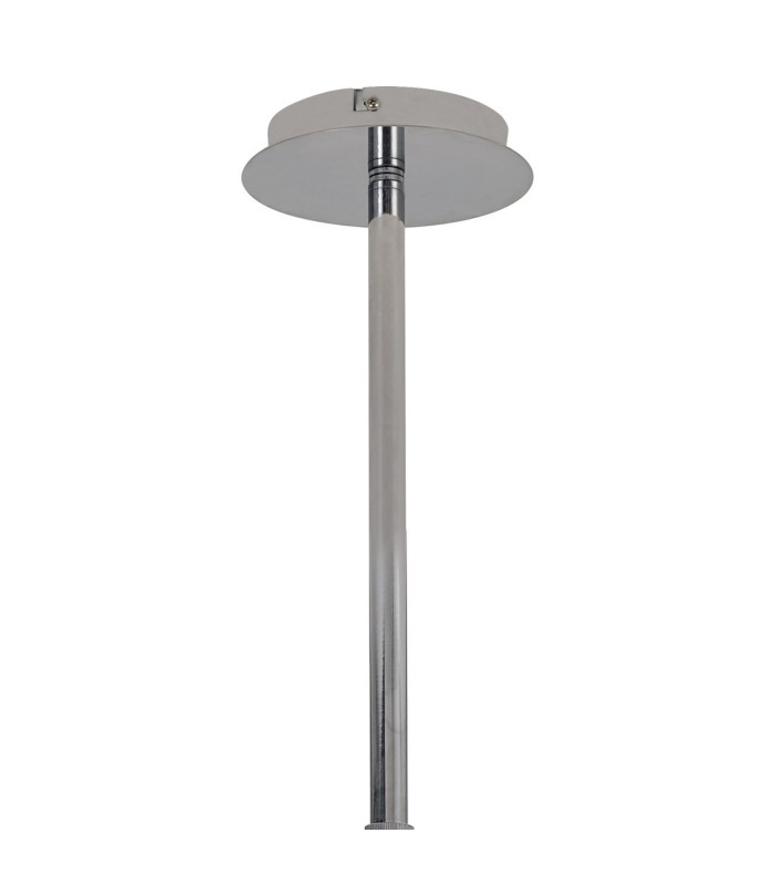 Baldwin 92cm Round Telescopic Pendant Curved Cone Glass (U) 8 + 4 Light G9 Polished Chrome/Iridescent/Opal-5