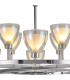Baldwin 92cm Round Telescopic Pendant Curved Cone Glass (U) 8 + 4 Light G9 Polished Chrome/Iridescent/Opal-6