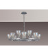 Baldwin 92cm Round Telescopic Pendant Curved Cone Glass (U) 8 + 4 Light G9 Polished Chrome/Iridescent/Opal-11