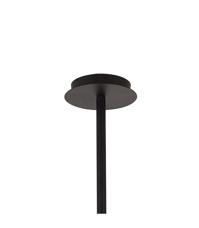 Baldwin 92cm Round Telescopic Pendant Curved Cone Glass (U) 8 + 4 Light G9 Satin Black/Iridescent/Opal-5