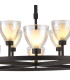 Baldwin 92cm Round Telescopic Pendant Curved Cone Glass (U) 8 + 4 Light G9 Satin Black/Iridescent/Opal-6