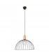 Cage Ceiling Pendant Large Wood Black 1x E27 - 1