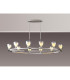 Baldwin Oval Telescopic Pendant Curved Cone Glass (U) 10 Light G9 Polished Chrome/Iridescent/Opal-3