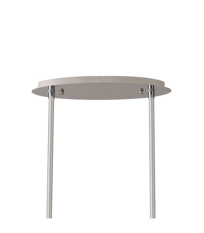 Baldwin Oval Telescopic Pendant Curved Cone Glass (U) 10 Light G9 Polished Chrome/Iridescent/Opal-5