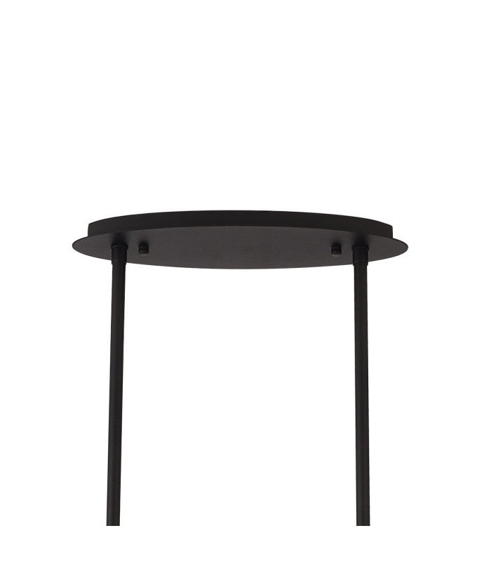 Baldwin Oval Telescopic Pendant Curved Cone Glass (U) 10 Light G9 Satin Black/Iridescent/Opal-5
