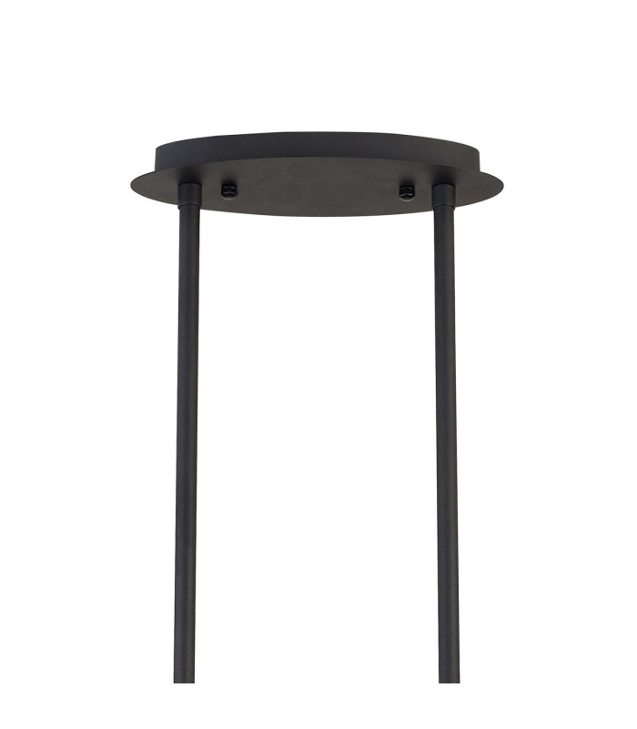 Baldwin Oval Telescopic Pendant Curved Cone Glass (U) 8 Light G9 Satin Black/Iridescent/Opal-5