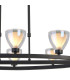 Baldwin Oval Telescopic Pendant Curved Cone Glass (U) 8 Light G9 Satin Black/Iridescent/Opal-7
