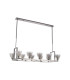 Baldwin Rectangle Telescopic Pendant Curved Cone Glass (U) 10 Light G9 Polished Chrome/Iridescent/Opal-4