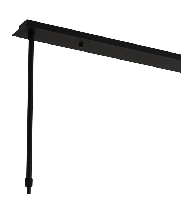 Baldwin Rectangle Telescopic Pendant Curved Cone Glass (U) 10 Light G9 Satin Black/Iridescent/Opal-6