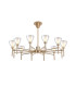 Baldwin 93cm Telescopic Pendant Curved Cone Glass (U) 12 Light G9 French Gold/Iridescent/Opal-1