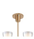 Baldwin 93cm Telescopic Pendant Curved Cone Glass (U) 12 Light G9 French Gold/Iridescent/Opal-5