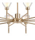 Baldwin 93cm Telescopic Pendant Curved Cone Glass (U) 12 Light G9 French Gold/Iridescent/Opal-6