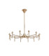 Baldwin 93cm Telescopic Pendant Curved Cone Glass (U) 12 Light G9 French Gold/Iridescent/Opal-8