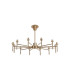 Baldwin 93cm Telescopic Pendant Curved Cone Glass (U) 12 Light G9 French Gold/Iridescent/Opal-9