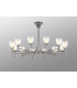 Baldwin 93cm Telescopic/Semi Flush Curved Cone Glass (U) 12 Light G9 Polished Chrome/Iridescent/Opal-3