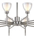 Baldwin 93cm Telescopic/Semi Flush Curved Cone Glass (U) 12 Light G9 Polished Chrome/Iridescent/Opal-6