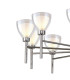Baldwin 93cm Telescopic/Semi Flush Curved Cone Glass (U) 12 Light G9 Polished Chrome/Iridescent/Opal-7