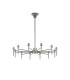 Baldwin 93cm Telescopic/Semi Flush Curved Cone Glass (U) 12 Light G9 Polished Chrome/Iridescent/Opal-8
